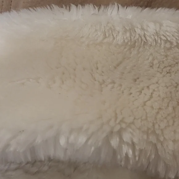 WILSONS LEATHER TAN SUEDE FAUX FUR LINED COAT WITH TOGGLE BUTTONS - Picture 3 of 11